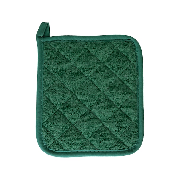 Ritz Café Solid Quilted Pot Holder 100 Cotton Hunter Green 9963145 Zoro